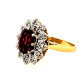 Pre Owned 18ct Garnet and Diamond Cluster Ring ZR469